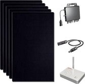 Compleet doe-het-zelf pakket met 4 stuks 320WP Zonnepanelen en micro omvormer voor schuin dak met monitoring per paneel