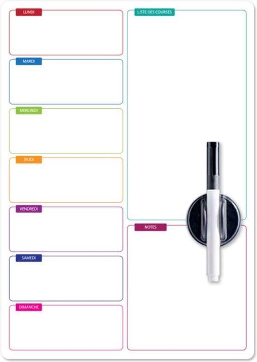 Balvi Memobord Boodschappenlijst 42 Cm Polypropyleen Wit (fr)