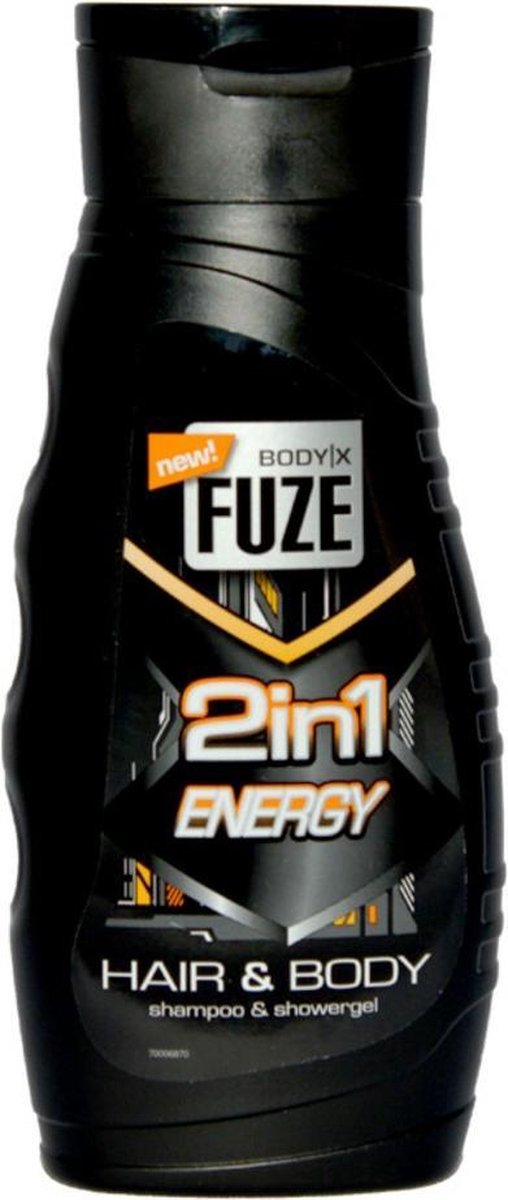 Body-X Fuze Douchegel Hair & Body Energy - 12 x 300 ml - Voordeelverpakking