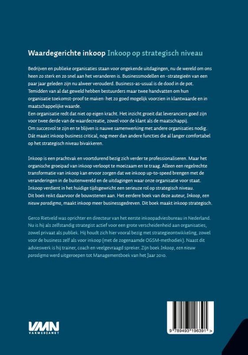 Waardegerichte inkoop - back cover