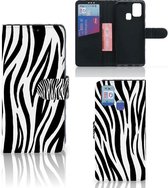 Beschermhoesje Geschikt voor Samsung Galaxy M31 Smartphone Hoesje Zebra