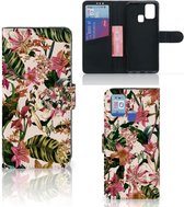 GSM Hoesje Geschikt voor Samsung Galaxy M31 Fotohoesje ontwerpen Flowers
