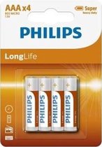 Philips 4x AAA Batterijen