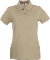 Fruit Of The Loom Vrouwen Dames-Fit Premium Poloshirt Met Korte Mouwen (Khaki)