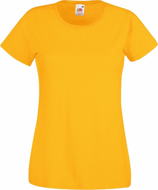 Fruit Of The Loom Dames / Vrouwen Damens-Fit Valueweight T-shirt met korte mouwen (Sunflower)