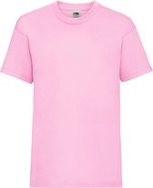 Fruit Of The Loom Kinder Unisex Valueweight T-shirt Korte Mouwen (2 stuks) (Licht Roze)