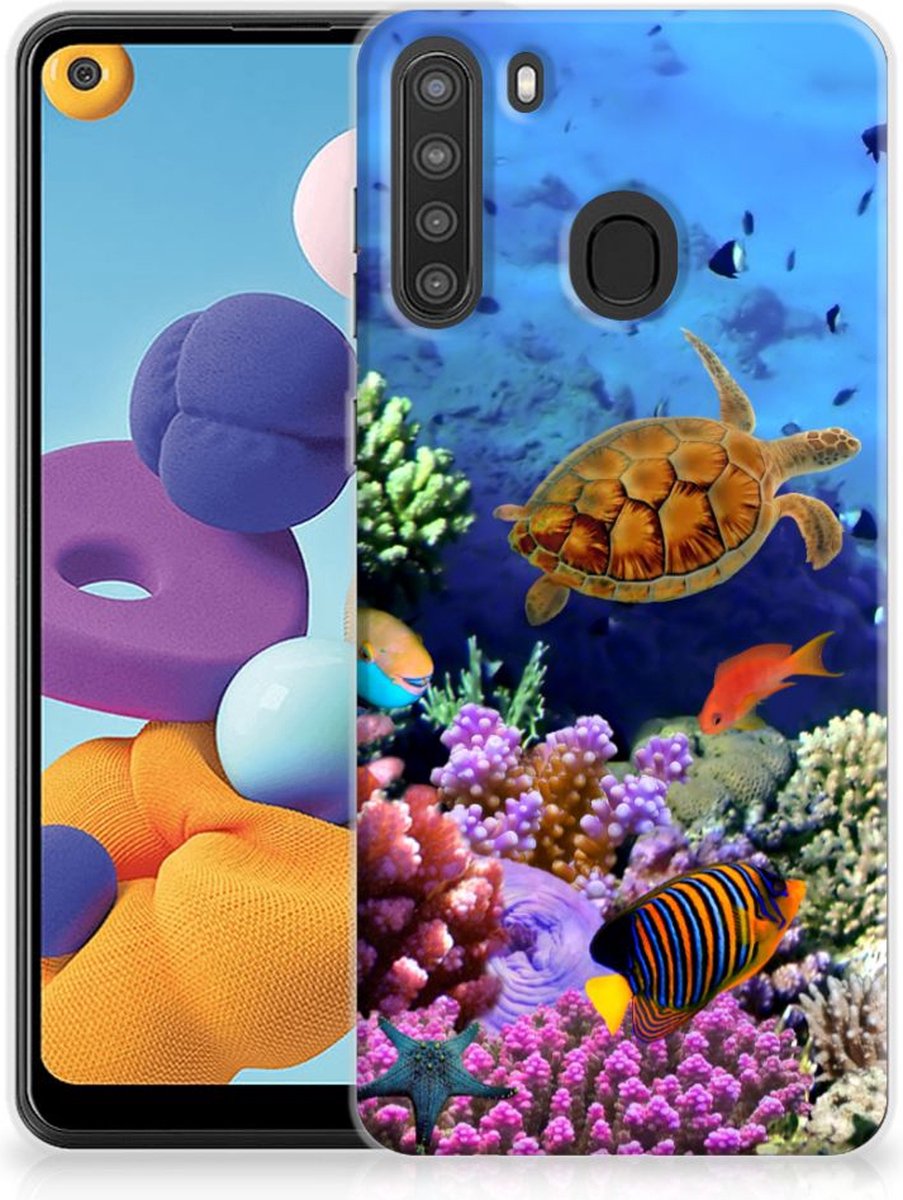 Samsung Galaxy A21 TPU Hoesje Vissen