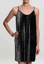 Urban Classics Korte jurk -XS- Velvet Slip Zwart