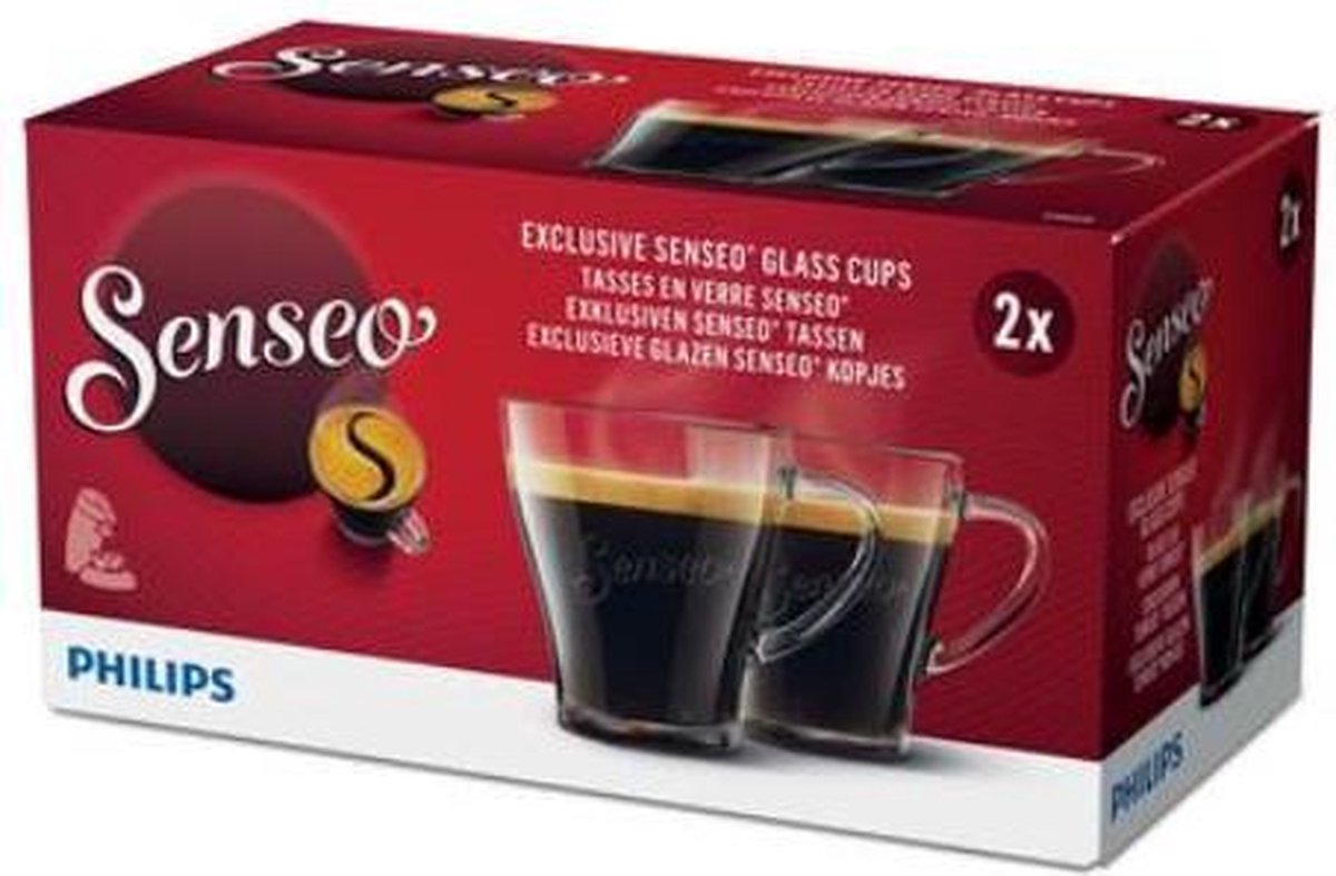 Senseo Philips exclusieve glazen koffie 2 stuks - origineel |