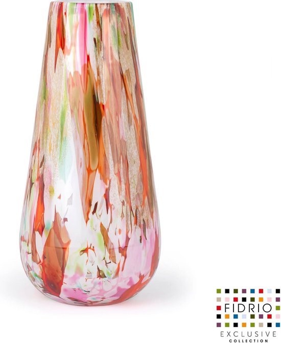 Vase Design Gloriosa Large - Fidrio COLORS - verre, soufflé à la bouche -  hauteur 40 cm | bol.com
