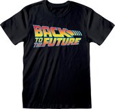 Back To The Future - Logo T-Shirt zwart