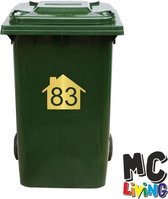 Kliko Sticker / Vuilnisbak Sticker - Nummer 83 - 22 x 17,5 - Goud