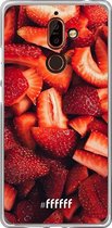 Nokia 7 Plus Hoesje Transparant TPU Case - Strawberry Fields #ffffff