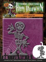Die - Yvonne Creations - Happy Halloween - Happy Skeleton - YCD10079