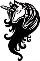 Quick Glitter Tattoo Sjabloon Eenhoorn / Unicorn zonder lijm te gebruiken
