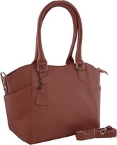 Luxe Tas - Echt Leer / Leder - 39x24x10 cm - Roze - Dielay