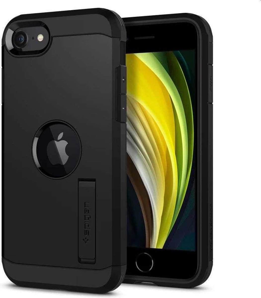 Geschikt voor Hoesje Apple iPhone SE (2020) - Spigen Tough Armor Case - Zwart