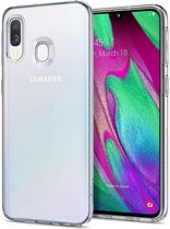 Hoesje Samsung Galaxy A40 - Spigen Liquid Crystal Case - Doorzichtig/Transparant