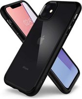 Hoesje Apple iPhone 11 - Spigen Ultra Hybrid Case - Zwart