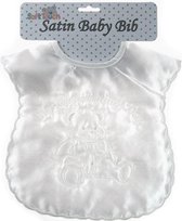 Soft Touch Doopslabbetje Christening Day 20 X 30 Cm Satijn Beige