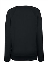 Zwarte sweater / sweatshirt trui met raglan mouwen en ronde hals voor dames - zwart - basic sweaters L (40)