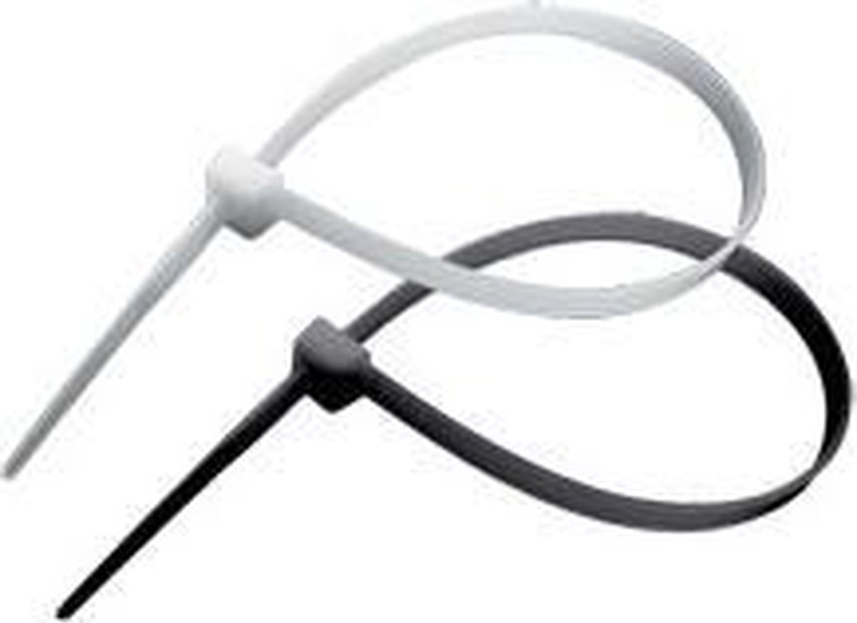 Tie Rips Tyraps - 530 x 4,8 mm - Zwart - Kabelbinders - Tie Wraps - Tie Rips | bol