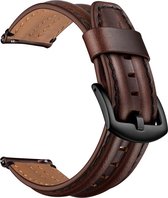 SmartphoneClip® Leer donker bruin robuust bandje geschikt voor Samsung Galaxy Watch 46mm