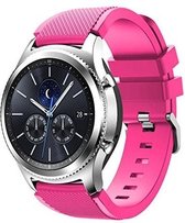 Siliconen Smartwatch bandje - Geschikt voor  Samsung Gear S3 silicone band - knalroze - Horlogeband / Polsband / Armband