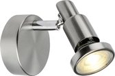 BRILLIANT lamp Ryan LED wandspot ijzer / chroom | 1x LED-PAR51, GU10, 5W LED reflectorlamp inbegrepen, (380lm, 3000K) | Schaal A ++ tot E | Draaibare kop