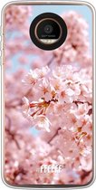 Motorola Moto Z Force Hoesje Transparant TPU Case - Cherry Blossom #ffffff