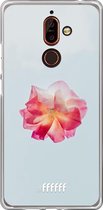 Nokia 7 Plus Hoesje Transparant TPU Case - Rouge Floweret #ffffff