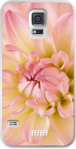 Samsung Galaxy S5 Hoesje Transparant TPU Case - Pink Petals #ffffff