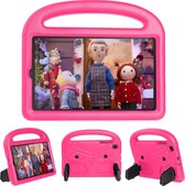 Case2go - Hoes geschikt voor Samsung Galaxy Tab A 8.4 (2020) hoes - Schokbestendige case met handvat - Sparrow Kids Cover - Magenta