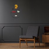 Relaxdays wandrek metaal - wandboard rond - keukenrek - hangrek - wandplanken - zwart