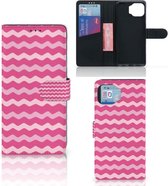 Hoesje ontwerpen Motorola Moto G 5G Plus GSM Hoesje ontwerpen Waves Pink