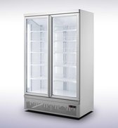Professionele Display koelkast | 2 glasdeuren | 1000 L | zilver | Combisteel | 7455.2200 | Horeca