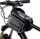 Decopatent® PRO Sacoche de cadre de vélo avec chargeur de téléphone - Double Sacoches de vélo - Imperméable - Vélo de route - VTT - Vélo - Mobile 6,2 pouces