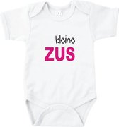 Rompertjes baby met tekst - Kleine zus - Romper wit - Maat 74/80