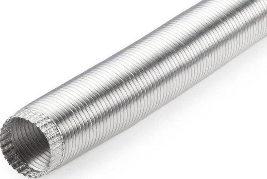 halsband spanning Ongemak Afvoerbuis afvoer lucht flexibele buigzame buis aluminium 3mtr doorsnede  110mm afzuigkap | bol.com