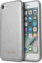 iPhone SE (2020)/8/7/6s/6 TPU Case hoesje - Guess -  Zilver - Kunstleer