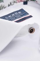 Ledub tailored fit overhemd - mouwlengte 72 cm - wit - Strijkvrij - Boordmaat: 38