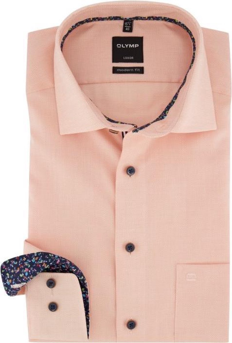 Zalm roze overhemd heren new arrivals