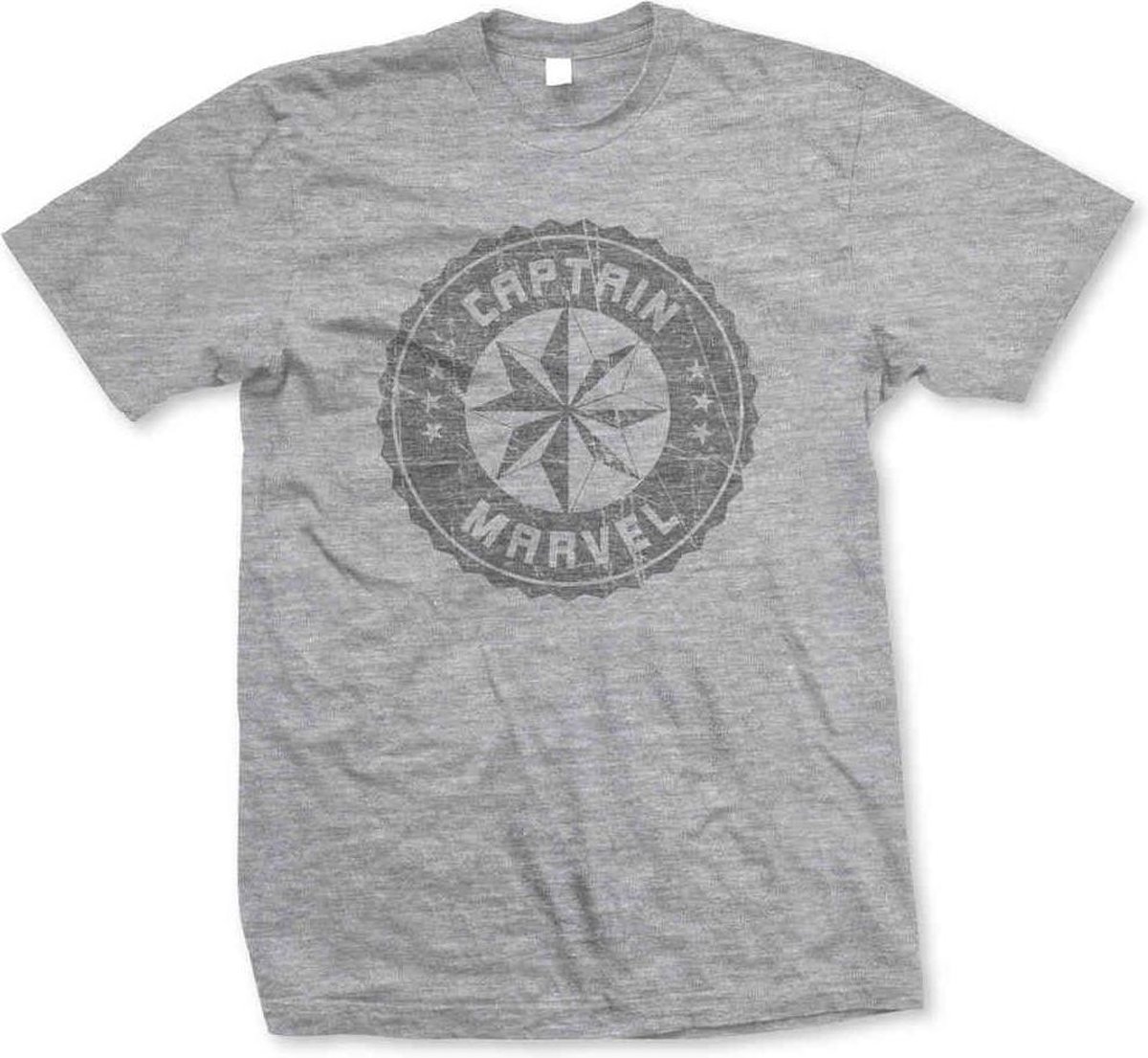 Marvel Captain Marvel Heren Tshirt -M- Grey Circle Grijs