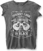 Johnny Cash Dames Tshirt -L- The Man In Black Grijs