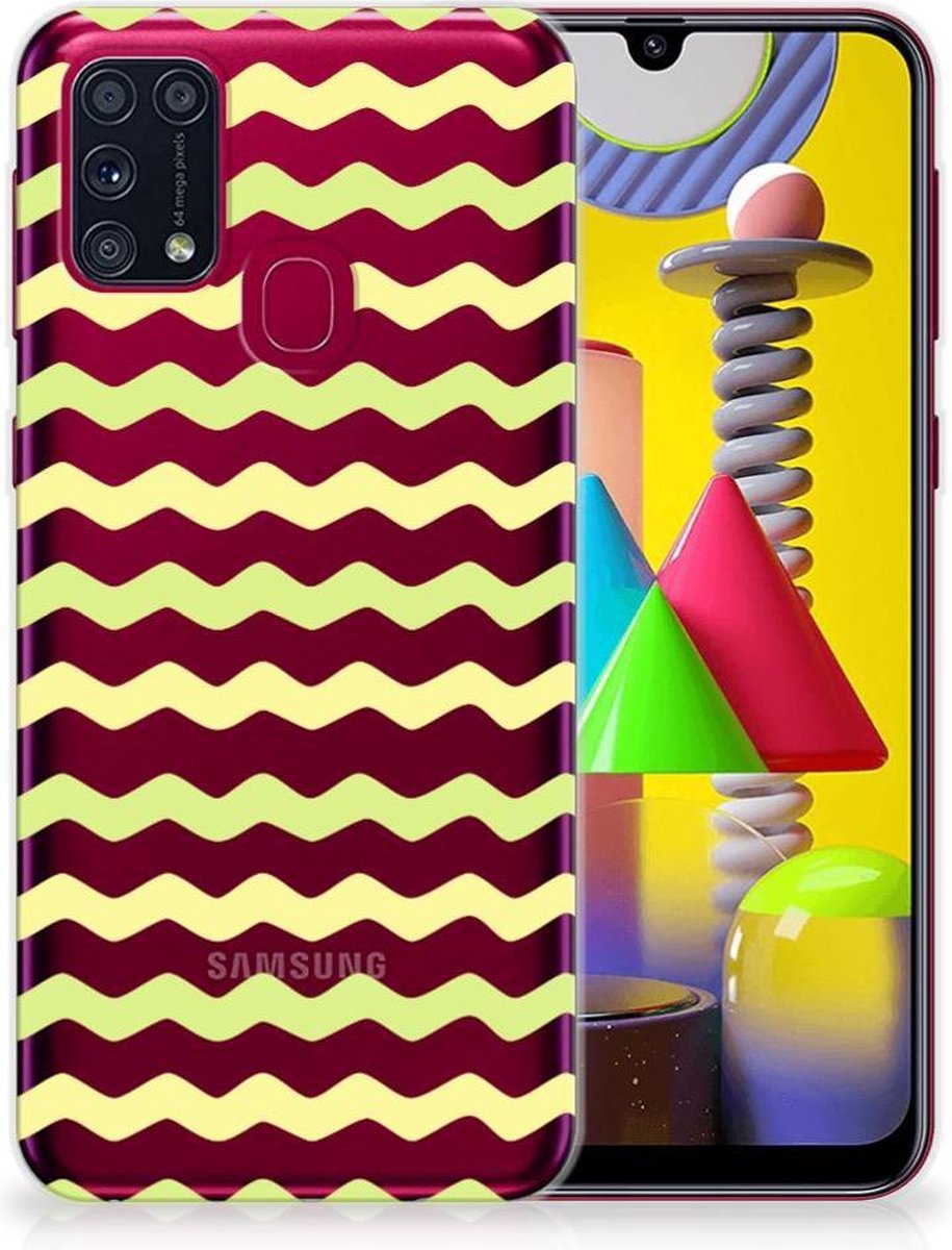 Samsung Galaxy M31 TPU bumper Waves Yellow