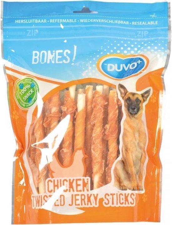 Duvo+ Twisted chicken jerky sticks 36st 12,5cm 360g