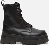 Ann Rocks Ann Rocks Veterboots Zwart Leer - Maat 41