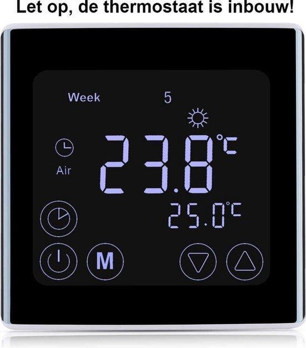 Caroline hardware roekeloos Thermostaat C17 GH1 - Inbouw Digitale Thermostaat - Verwarming -  Touchscreen -... | bol.com