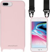 iMoshion Color Backcover met koord - Nylon Strap iPhone 8 Plus / 7 Plus - Roze