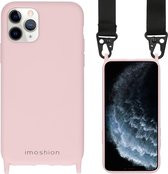 iMoshion Color Backcover met koord hoesje - Nylon Strap iPhone 11 Pro hoesje - Roze